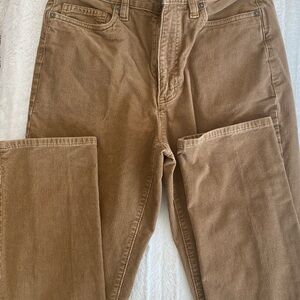 Lands' End Women's Long Light Brown Corduroy Pants - 6 Tall